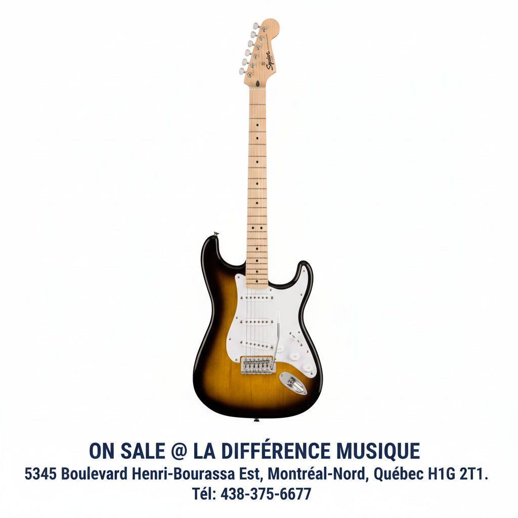 ON SALE - Fender Squier Sonic Stratocaster Electric Guitar – Classic Strat Style, Lightweight Body, Versatile Tone | Best Budget Electric Guitar in Montreal-Nord