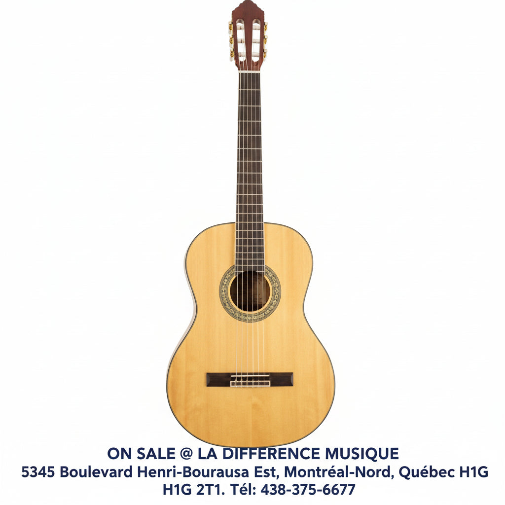 ON SALE - Peavey CNS 3/4 Classical Nylon String Guitar – Compact Beginner Acoustic Guitar, Soft Nylon Strings, Lightweight 3/4 Size for Students & Travel | Best Price Montreal-Nord