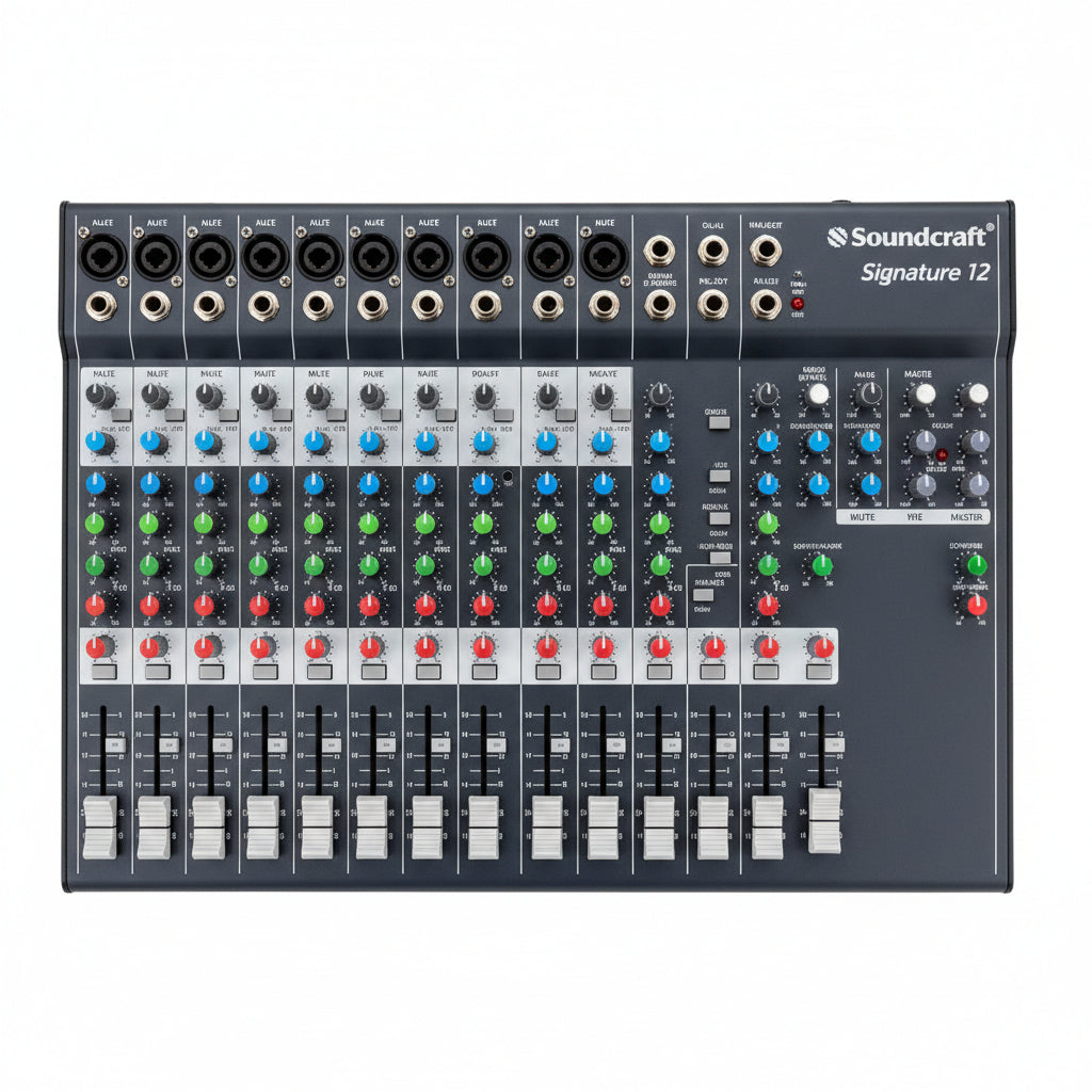 ON SALE - Soundcraft Signature 12 Analog Mixer – Professional 12-Channel Audio Mixing Console with Effects | Studio & Live Sound Mixer Montreal Sale