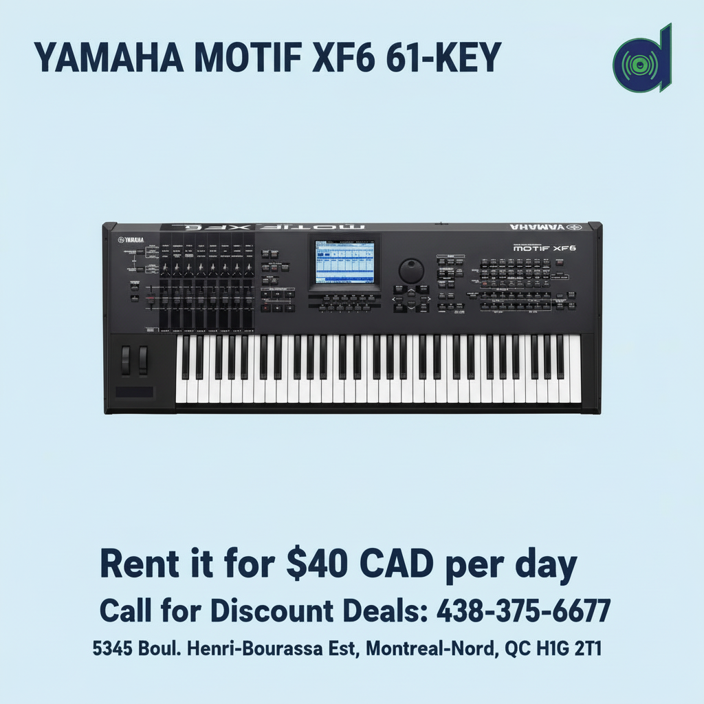 YAMAHA MOTIF XF6 61-KEY Rental Promo